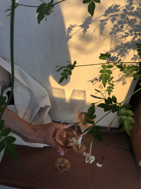 copas de cava rosado