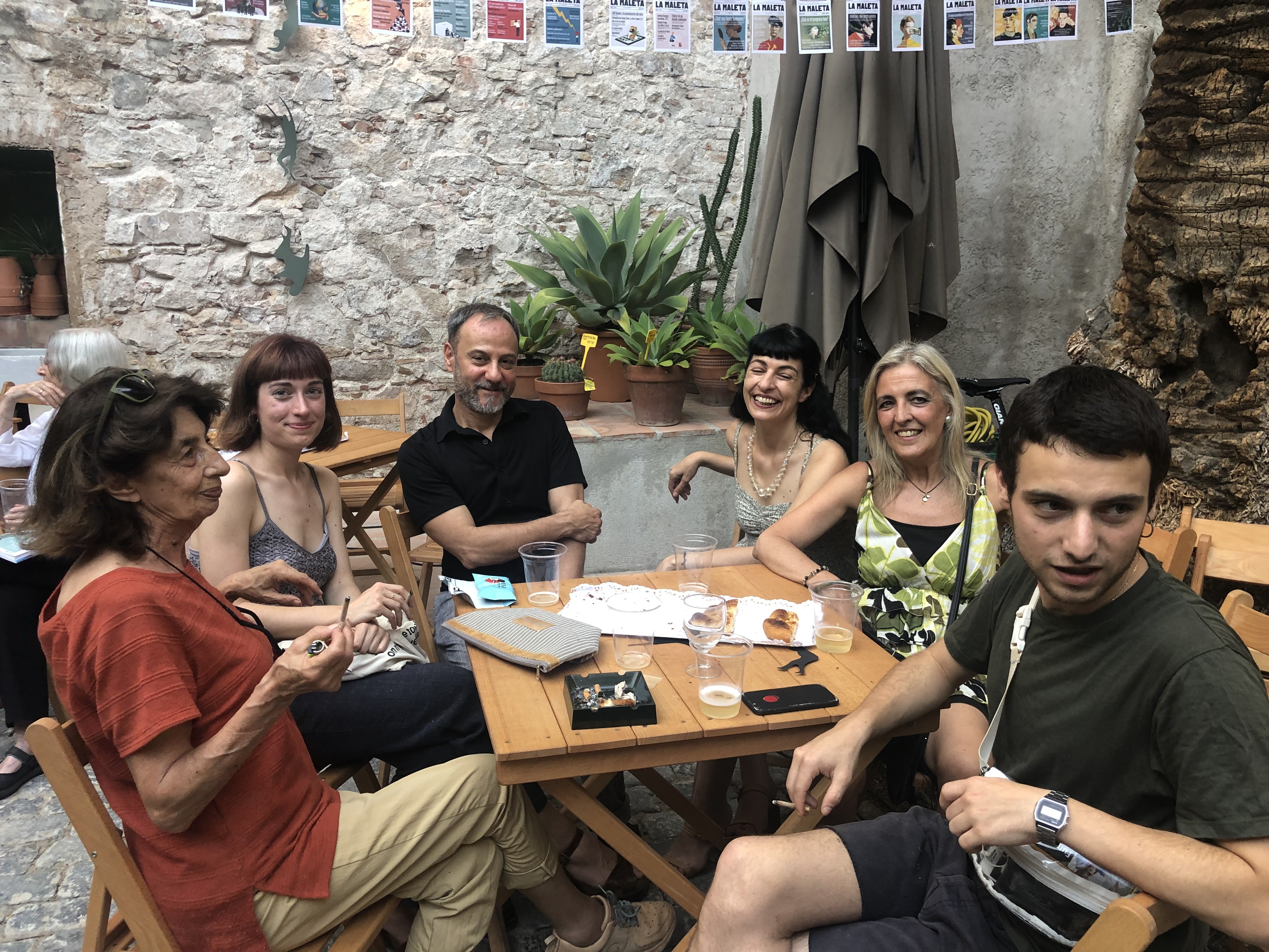 Fiesta la maleta de Portbou 2019, Roser Amills con Ana Basualdo y Edgardo Dobry