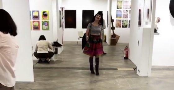 Roser Amills en la feria de arte swab