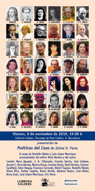 08-11-2019 | Presentación de la antología "Poetas del caos" en la Llibreria Calders