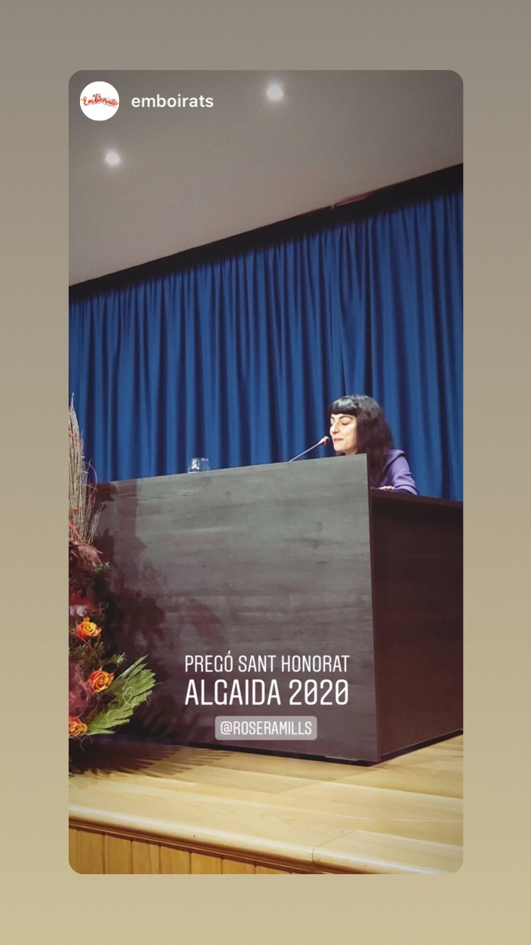 Algunes imatges del pregó de Sant Honorat 2020 que vaig fer a Algaida 9 Algunes imatges del pregó de Sant Honorat 2020 que vaig fer a Algaida - Roser Amills, escritora mallorquina