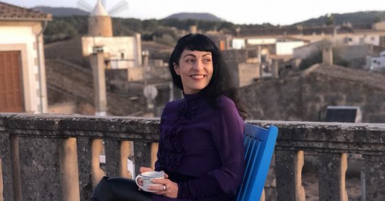 Roser Amills, escritora mallorquina, en Algaida