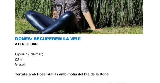 Xerrada a Banyoles: “Dones: Recuperem la veu!” 3 Roser Amills a Banyoles, taller d'escriptura