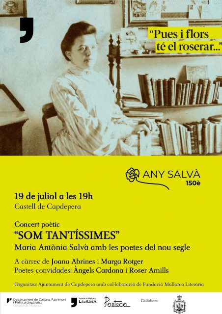 Recito al "Som tantíssimes" del Castell de #Capdepera, any dedicat a la poeta mallorquina Maria Antònia Salvà
