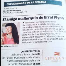 roser amills autora de la novela sobre errol flynn El ecuador de ulises