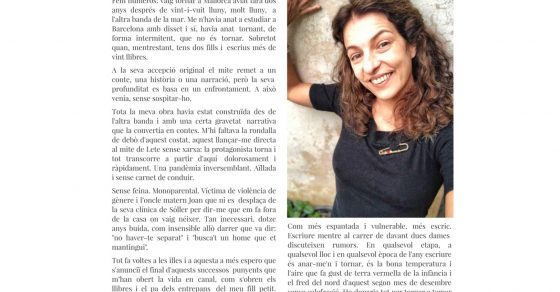 A la revista Pla de Mallorca parlen els autors i autores aquest mes de desembre 2021: cartografia. 3 Articulo revista El Pla de Roser Amills