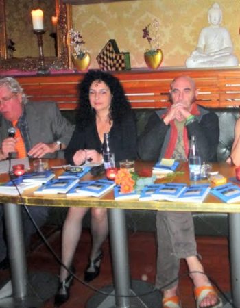 pau riba i pura salceda presenten el poemari de roser amills al restaurant gran foc de barcelona