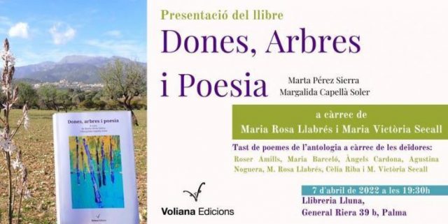 Diari de Balears | La llibreria Lluna acull la presentació del llibre 'Dones, arbres i poesia' de Marta Pérez i Margalida Capellà 1 Diari de Balears | La llibreria Lluna acull la presentació del llibre 'Dones, arbres i poesia' de Marta Pérez i Margalida Capellà - Roser Amills, escritora mallorquina