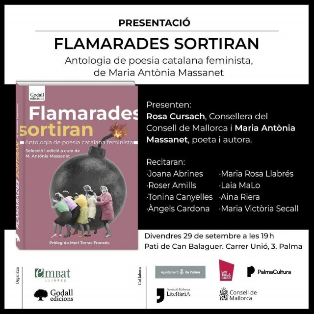 Presentació de l'antologia de poesia catalana feminista "Flamarades sortiran" a Palma 1 Presentació de l'antologia de poesia catalana feminista "Flamarades sortiran" a Palma - Roser Amills, escritora mallorquina