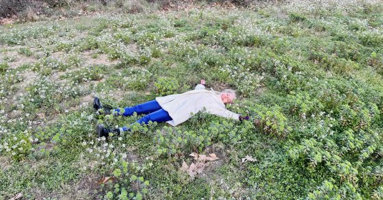 Retrato De Roser Amills Escritora Mallorquina Tumbada En El Campo