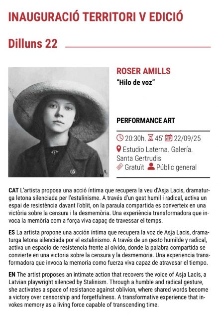 Diario de Ibiza: así fue la inauguración de Roser Amills del festival Territori con "Hilo de voz" - Roser Amills, escritora mallorquina