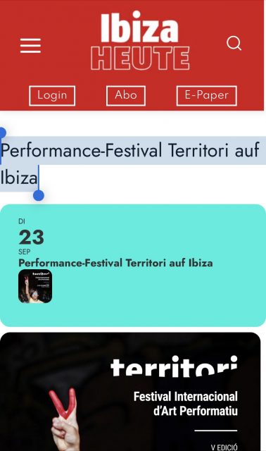 Ibiza Heute | Performance-Festival Territori auf Ibiza - Roser Amills, escritora mallorquina