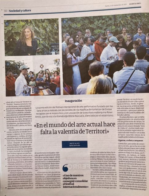 Diario de Ibiza: así fue la inauguración de Roser Amills del festival Territori con "Hilo de voz" - Roser Amills, escritora mallorquina