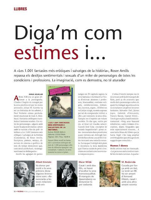 Entrevista a Roser Amills a la revista presencia per l'assaig 1001 fantasies