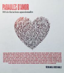 Coberta de «Paraules d'amor. 101 declaracions apassionades», de Víctor Amela i Roser Amills, amb un cor fet de noms