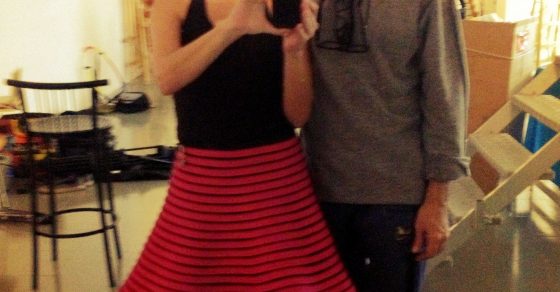 Roser Amills Amb William Nunez Dissenyador De Les Faldilles Efecto Limon