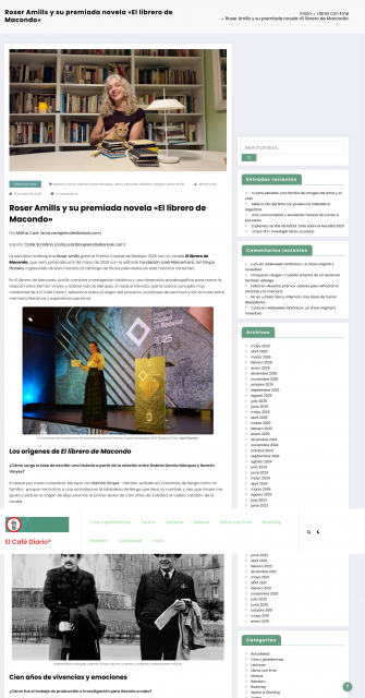 entrevista el cafe diario a roser amills