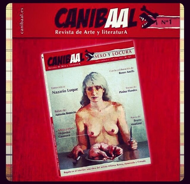 Portada del número 1 de Canibaal. Revista de Arte y Literatura, dedicado a sexo y locura, con Roser Amills entre sus colaboradores