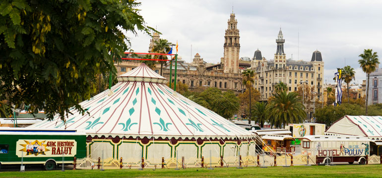 Carpa del Circo Raluy en Barcelona