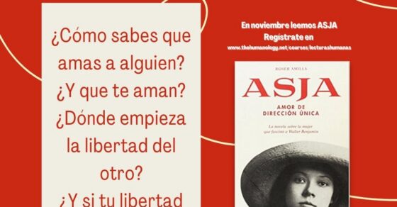 Cartel del Club de Lecturas Humanológicas dedicado a Asja