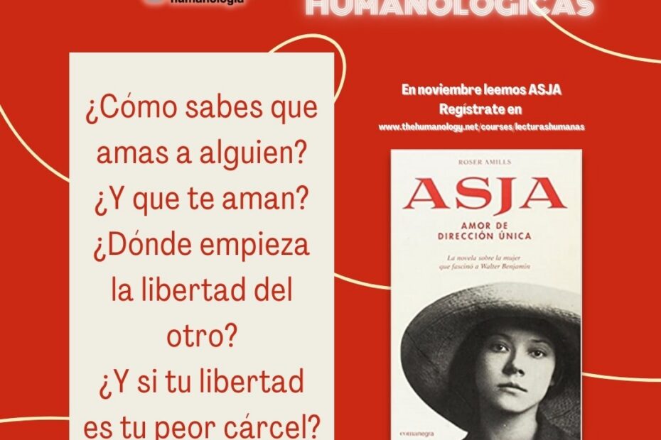 Cartel del Club de Lecturas Humanológicas dedicado a Asja