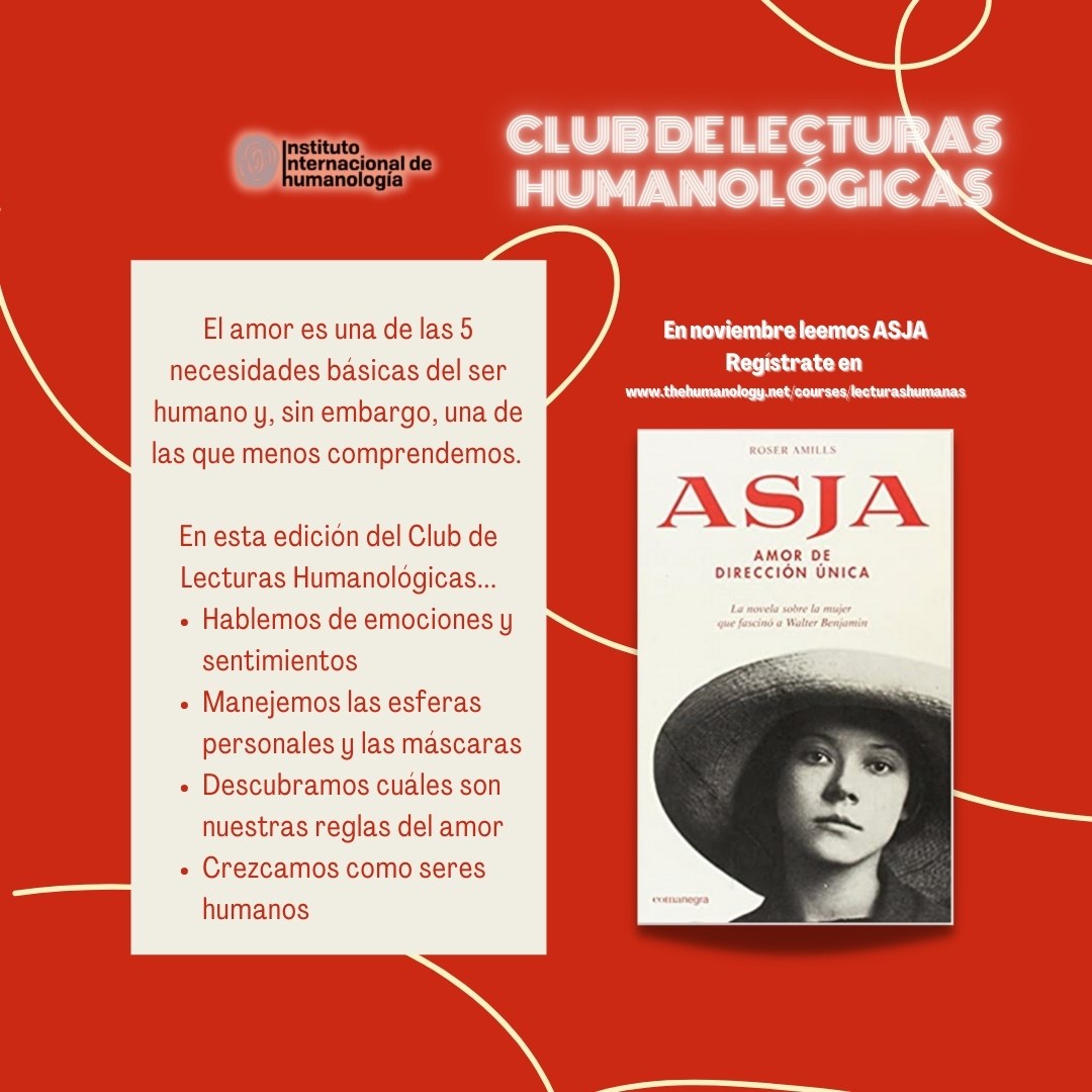 Cartel con los temas del club: emociones y sentimientos, esferas personales y máscaras, reglas del amor
