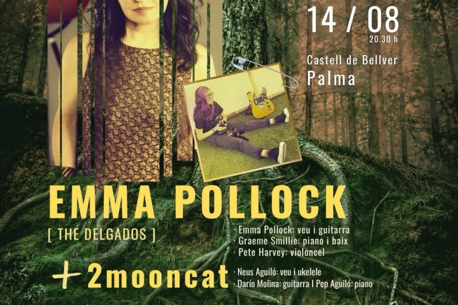 Cartel de SonsDeNit 2026: Emma Pollock y 2mooncat en el Castell de Bellver, con Roser Amills como maestra de ceremonias