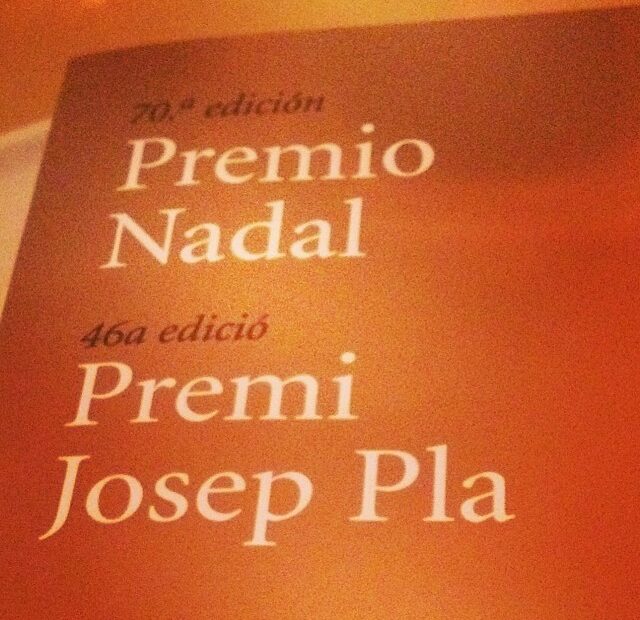 Portada de la carta de la cena de la 70.ª edición del Premio Nadal y la 46.ª del Premi Josep Pla