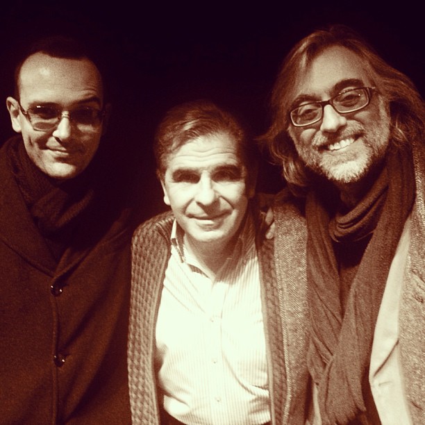 Risto Mejide, Pedro Ruiz y Víctor Amela posando juntos