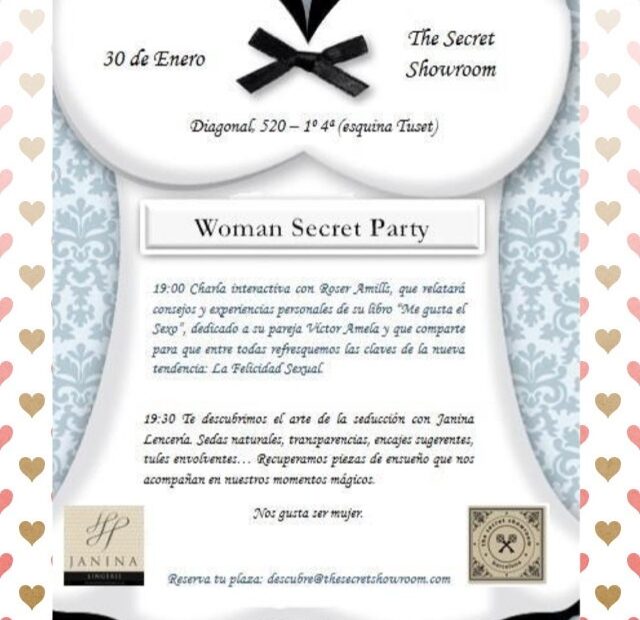 Invitación de la Woman Secret Party del 30 de enero en The Secret Showroom