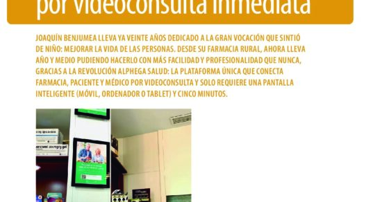 Entrevista de Roser Amills a Joaquín Benjumea, «Alphega Salud conecta farmacia, paciente y médico por videoconsulta inmediata», en IM Farmacias (2022)