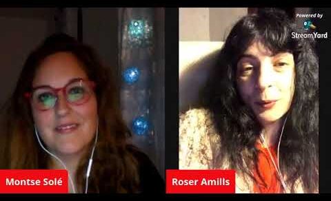 Montse Solé entrevista a Roser Amills en una conversación online durante el confinamiento de 2020