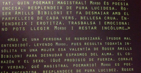 Poema de «Morbo», de Roser Amills