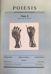 Portada de la revista Poiesis n.º 8 (primavera-verano de 1999), con la traducción de Roser Amills de Geography III, de Elizabeth Bishop
