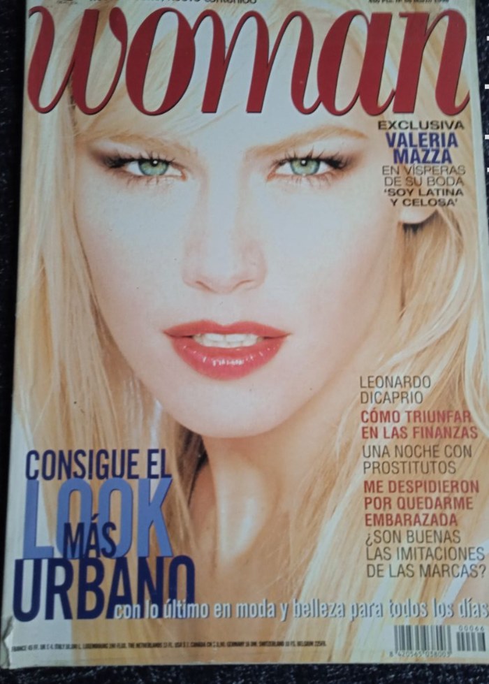 Portada del número 66 de la revista Woman, del Grupo Zeta, de marzo de 1998, con Valeria Mazza