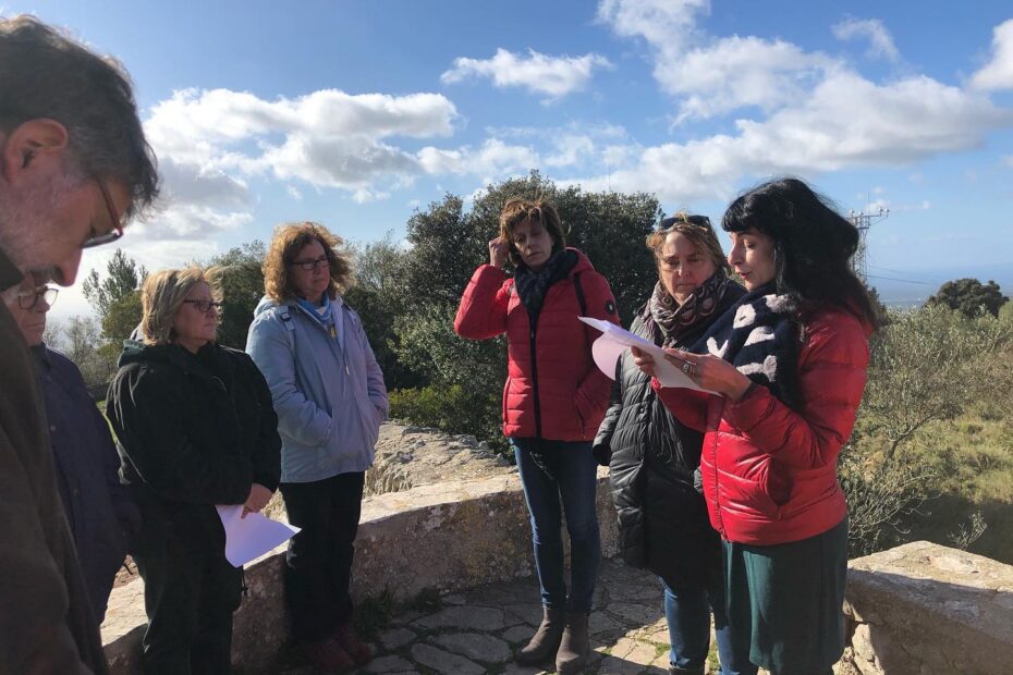 Roser Amills en la Encesa de talaies del Santuari de Cura, Algaida, 11 de enero de 2020
