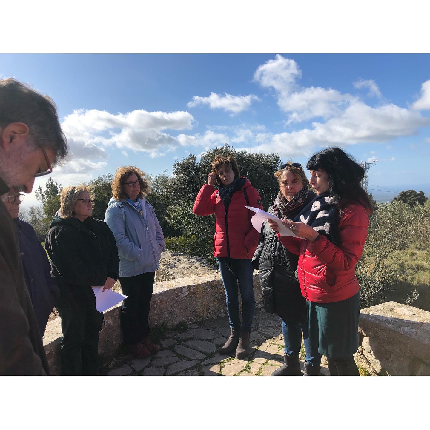 Roser Amills en la Encesa de talaies del Santuari de Cura, Algaida, 11 de enero de 2020