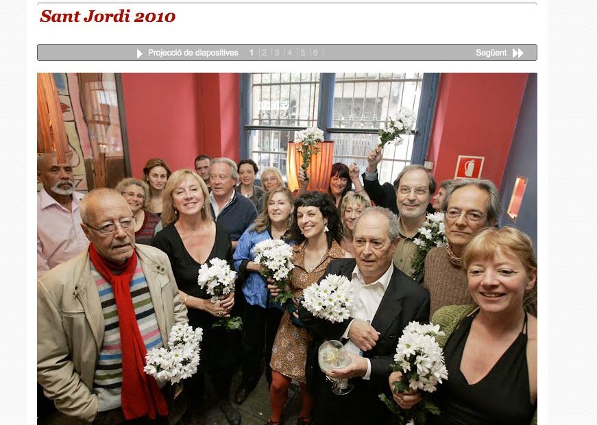 Autors i creadors defensen un Sant Jordi literàri al bar Margarita de Barcelona