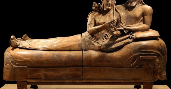 Sarcófago de los Esposos, escultura etrusca de terracota del Museo de Villa Giulia de Roma