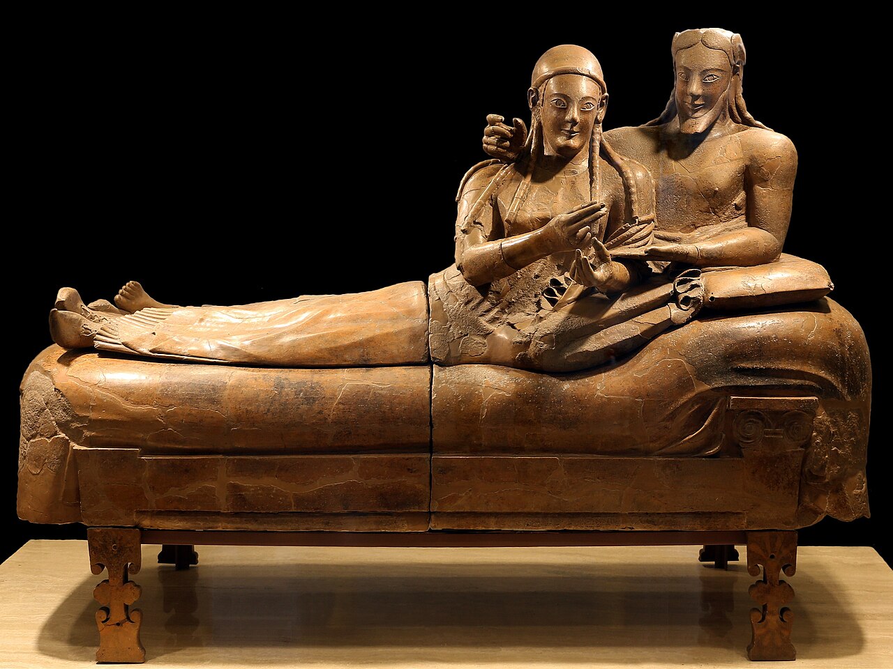 Sarcófago de los Esposos, escultura etrusca de terracota del Museo de Villa Giulia de Roma
