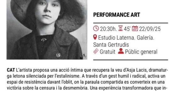 Programa de Territori V Edició: Hilo de voz, performance de Roser Amills, 22 de septiembre de 2025