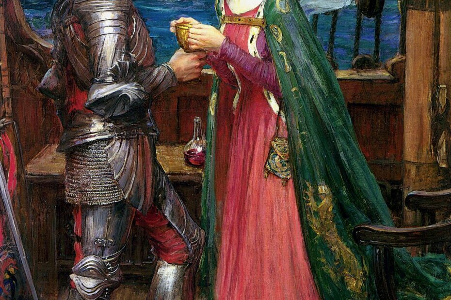 Tristán e Isolda con la poción, cuadro de John William Waterhouse