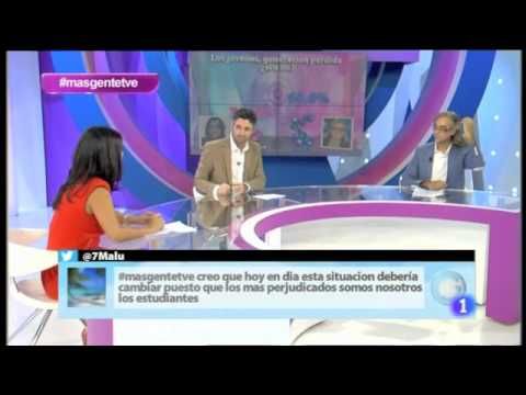 Plató de +Gente, de La 1, durante el debate sobre los jóvenes ni-ni (2012)